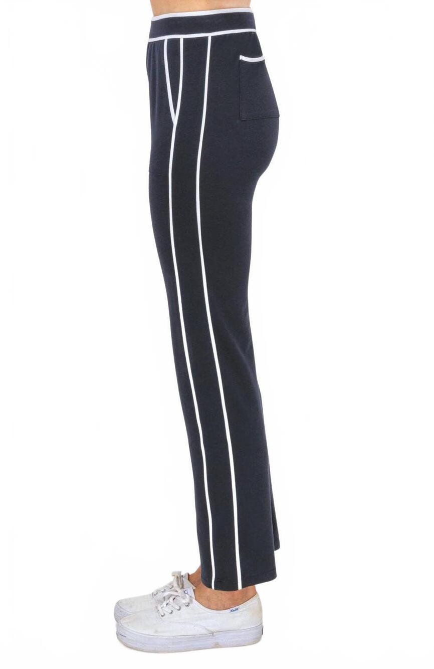 NEW GRETCHEN SCOTT trim it up sweatpants in navy white - Picture 3 of 6